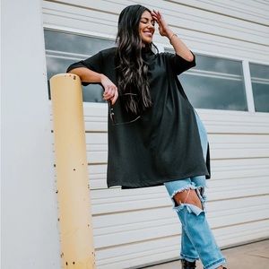 LALA Icon Mock Neck Top